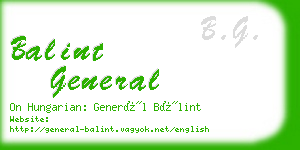 balint general business card